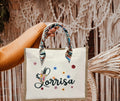 Burlap Personalized Tote Bags